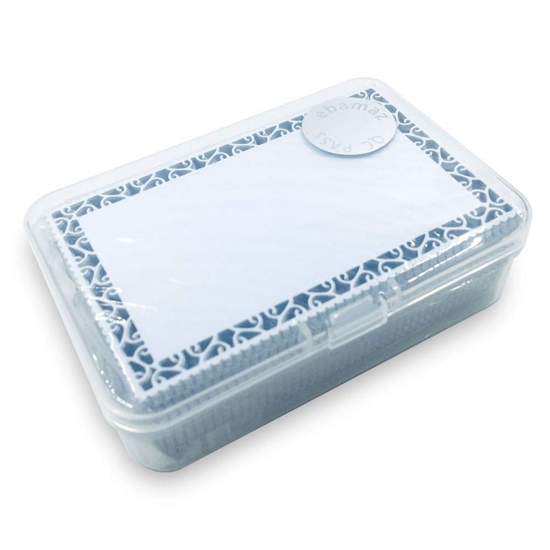 ebamaz 50pcs Thick 0.45mm Sublimation Metal Business Cards Aluminum Blanks 3.4x2.1X0.018 inch for Color Print Laser Engrave (Pearl White Hollow Cut Edge) - Image 2
